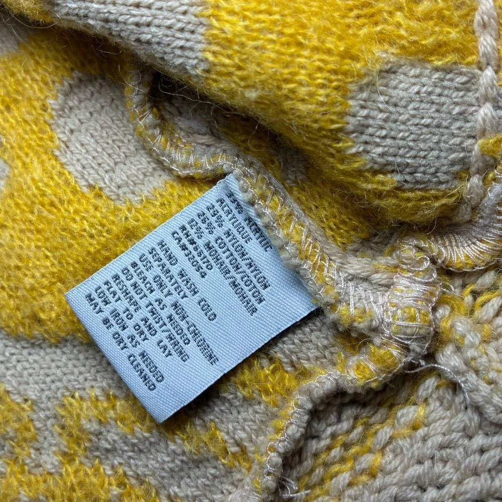 Cooperative Chunk Shawl Open Knit Cardigan Mohair Blend Boho Prep Academia Small